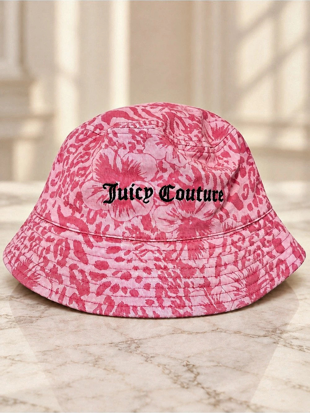 Juicy Couture Pink Floral Bucket Hat NWT